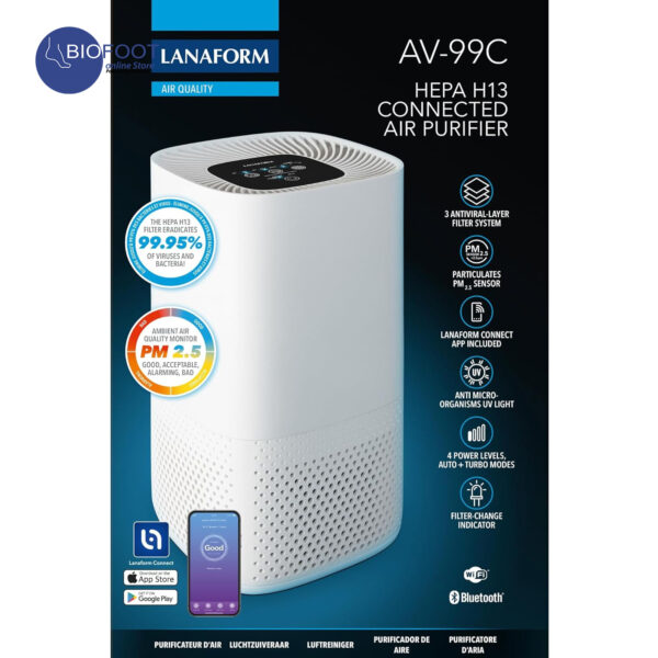 Lanaform Hepa H13 Connected Air Purifier AV-99C - Image 3