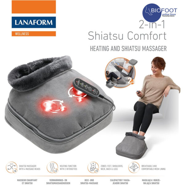 Lanaform 2in1 Shiatsu Comfort Heating and Shiatsu Massager LA110317 - Image 4