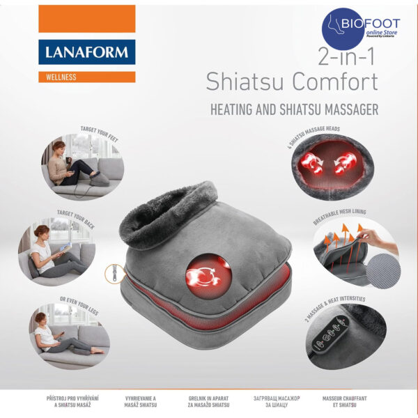 Lanaform 2in1 Shiatsu Comfort Heating and Shiatsu Massager LA110317 - Image 3