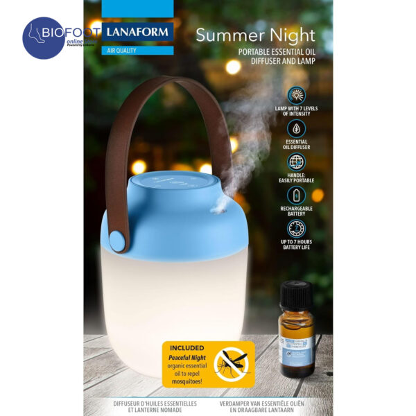 Lanaform Summer Night Portable Essential Oil Diffuser Lamp LA120323 - Image 4