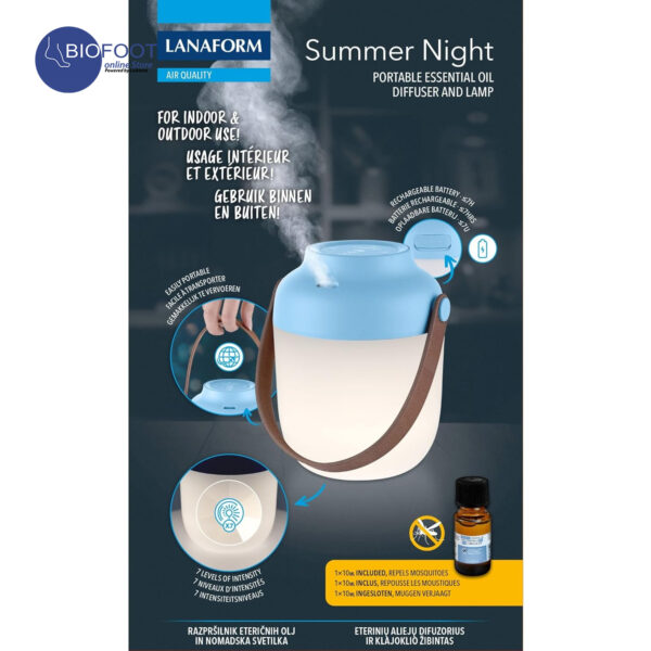 Lanaform Summer Night Portable Essential Oil Diffuser Lamp LA120323 - Image 2