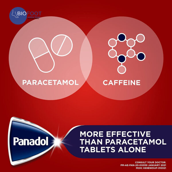 Panadol Extra with Optizorb for Fast Pain Relief for Headaches, Toothaches & Period Pain, 48 Tablets - Image 3