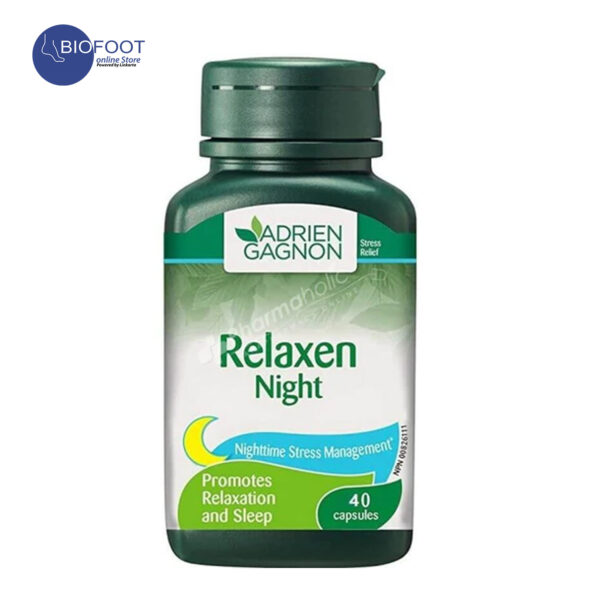 Adrien Gagnon Relaxen Night Sleep Aid with Valerian Root, Passionflower, and Hops, Natural Calm Sleep and Relaxation, 40 Capsules