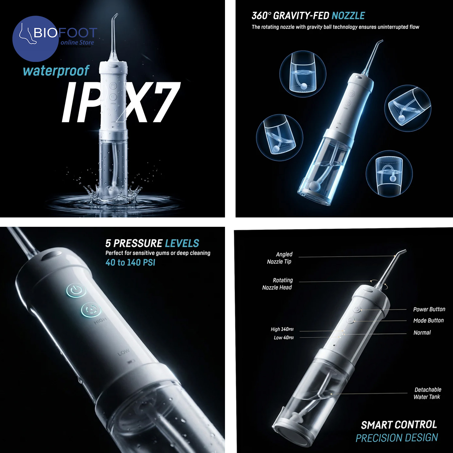 Qutek- Floura-Portable Sonic Water Flosser - Image 5