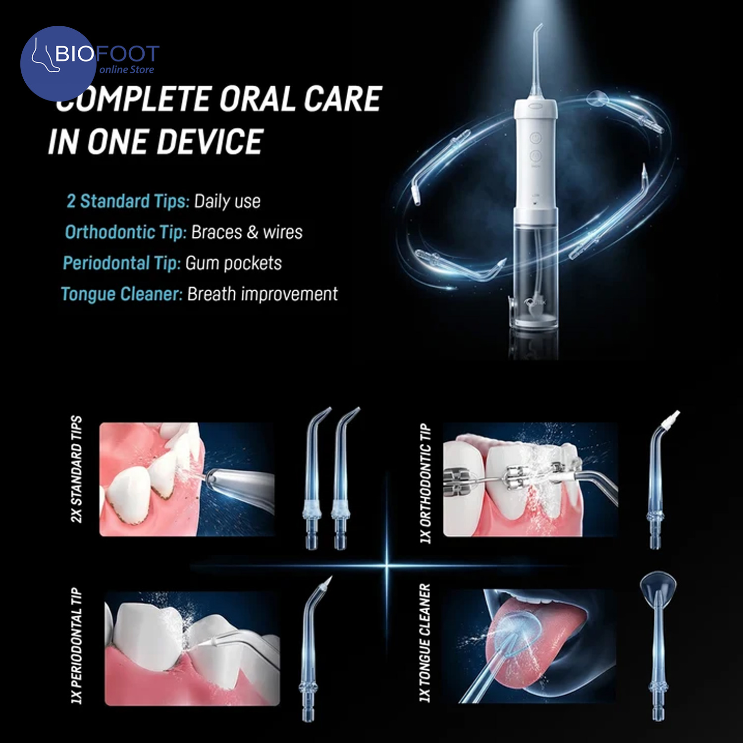 Qutek- Floura-Portable Sonic Water Flosser - Image 4